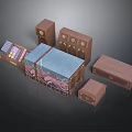 Wooden Storage Boxes And Drawer Cabinets With Decorative Designs In Various Sizes