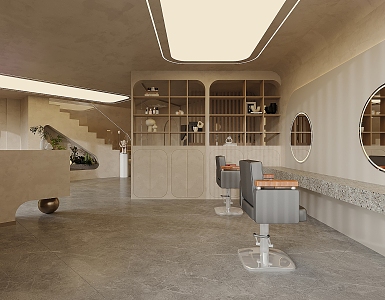 Modern Barber Shop 3d model