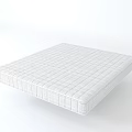 White Spring Mattress with Grid Pattern Surface and Clean Modern Design for Comfortable Sleep Experience 3d model