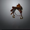 Traditional Red Horse Saddle Equipment With Decorative Straps Saddlebag And Stirrups