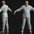 Pedestrian Figure Man Adult Foreigner Soldier 3d model