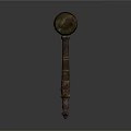 Traditional Metal Hammer With Ornate Carvings And Decorative Handle Design