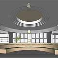 Modern leisure area lecture area large steps training area lecture hall 3d model