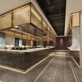 Spacious Supermarket Department Store Interior With Fresh Produce Shelves And Bright Lighting