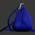 Sleek Blue Handbag With Stylish Design Adjustable Shoulder Strap And Metallic Hardware