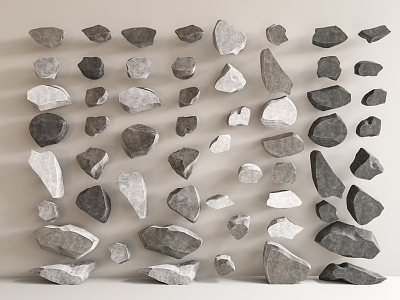 stone rockery 3d model