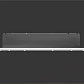 White Vent Grille with Metal Frame Horizontal Slats and Rivets on Smooth Surface