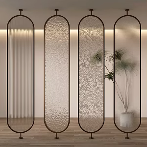 Glass partition porch partition 3d model