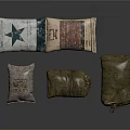 Various Style Cloth Burlap Bags With Star Pattern For Daily Living Supplies