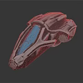 Futuristic Silver Space Vehicle With Streamlined Design Transparent Blue Cockpit For Space Exploration