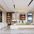 Modern Luxury Real Estate Sales Office With Property Sand Table And Comfortable Negotiation Lounge Area