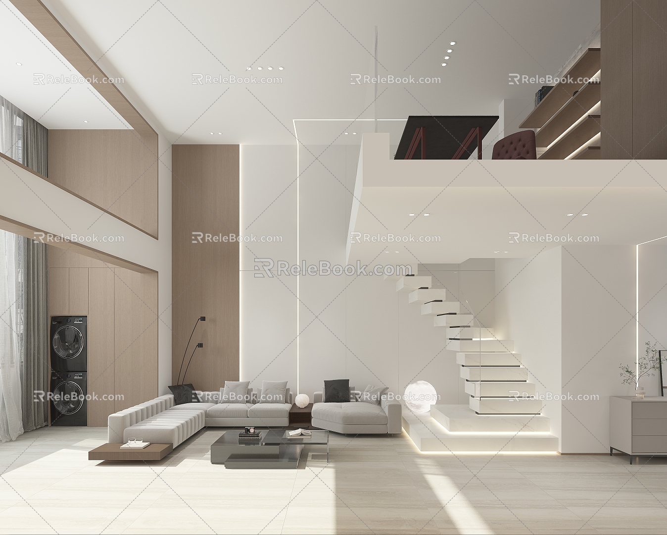 Duplex Living Room 3d model