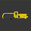 Yellow Tracked Construction Machine With Heavy Duty Crawler And Working Arm 3d model