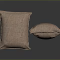 Brown Hessian Sacks As Practical Household Items With Stacked And Flat Design 3d model