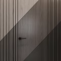 Modern Wooden Hinged Door With Sleek Wood Grain Texture For Interior Design