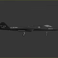 Black Fighter Jet Model With YT-33 701 Tail Number And Sleek Design