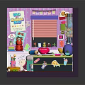 Colorful Kids' Room Interior Design With Bed Bookshelf Toys And Wall Decor