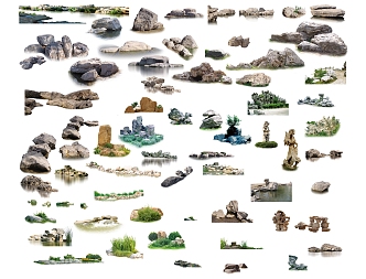 Landscape Stone Pile 3d model