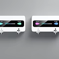 White Press Washing Supplies Dispensers With Multi Color Indicators For Kitchen Bathroom Use