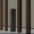 Various Wooden Columns With Different Wood Textures And Natural Tones For Interior Decor