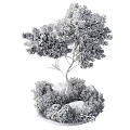 Modern tree pool shrub flower bed 3d model