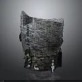 Colorful Layered Abstract Sculpture With Textured Surface And Modern Art Design