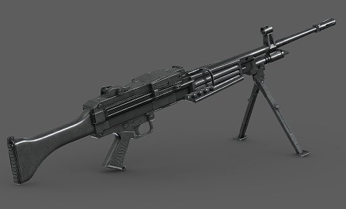 light machine gun 3d model