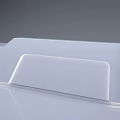 Modern White Reception Desk With Sleek Design Smooth Surface And LED Lighting 3d model