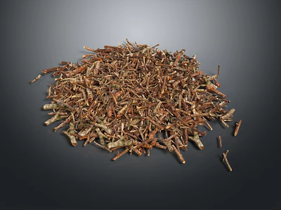 Natural Wood and Stone Raw Material Chips for Craft and Construction Projects 3d model
