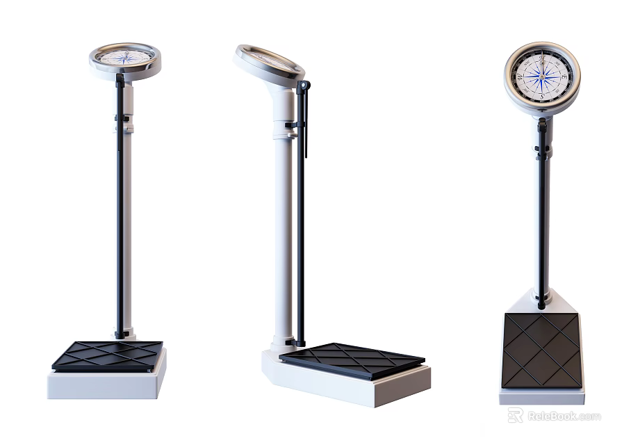 Practical Standing Weight Scales For Home Use With Different Base Designs 3d model