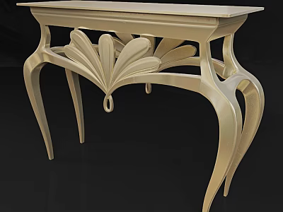 Modern Elegant Table With Intricate Carved Legs And Artistic Design Details 3d model