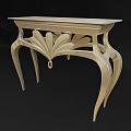 Modern Elegant Table With Intricate Carved Legs And Artistic Design Details