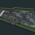 Garden Landscape Design With Winding Paths Lush Green Plants And Water Surroundings