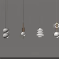 Stylish Pendant Lights Featuring Different Designs Like Sphere Geometric And Layered Shapes 3d model