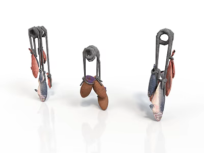 Practical Household Hooks For Hanging Various Daily Items And Tools 3d model