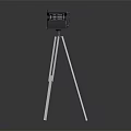 Modern Electronic Device On White Tripod Stand With Black Body Design