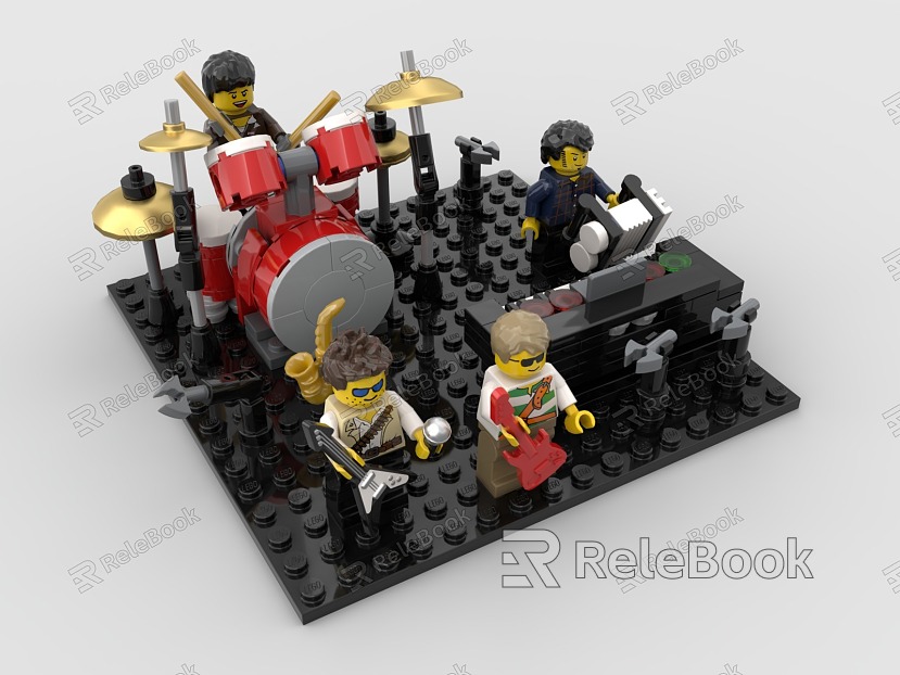 LEGO Toy Figure Band Rock Music Little People model