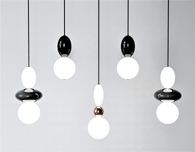 Modern chandelier light bulb chandelier 3d model