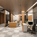 Modern Public Office Area Structure Room 3d model