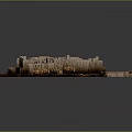 Ancient Architecture Model With Traditional Long Corridor And Historical Structure Design 3d model