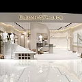 Elegant and Friends Clothing Store Spacious Interior with Mannequins Rocks and Lighting