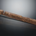 Handcrafted Wooden Carved Decorative Piece With Stone Texture And Intricate Details