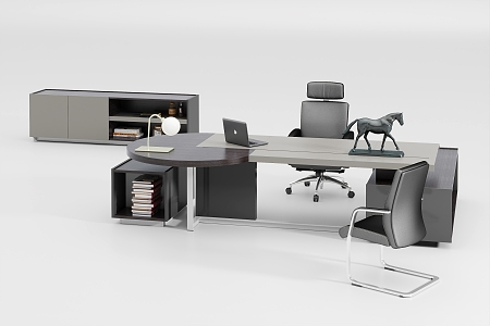 Modern Manager Desk 3d model