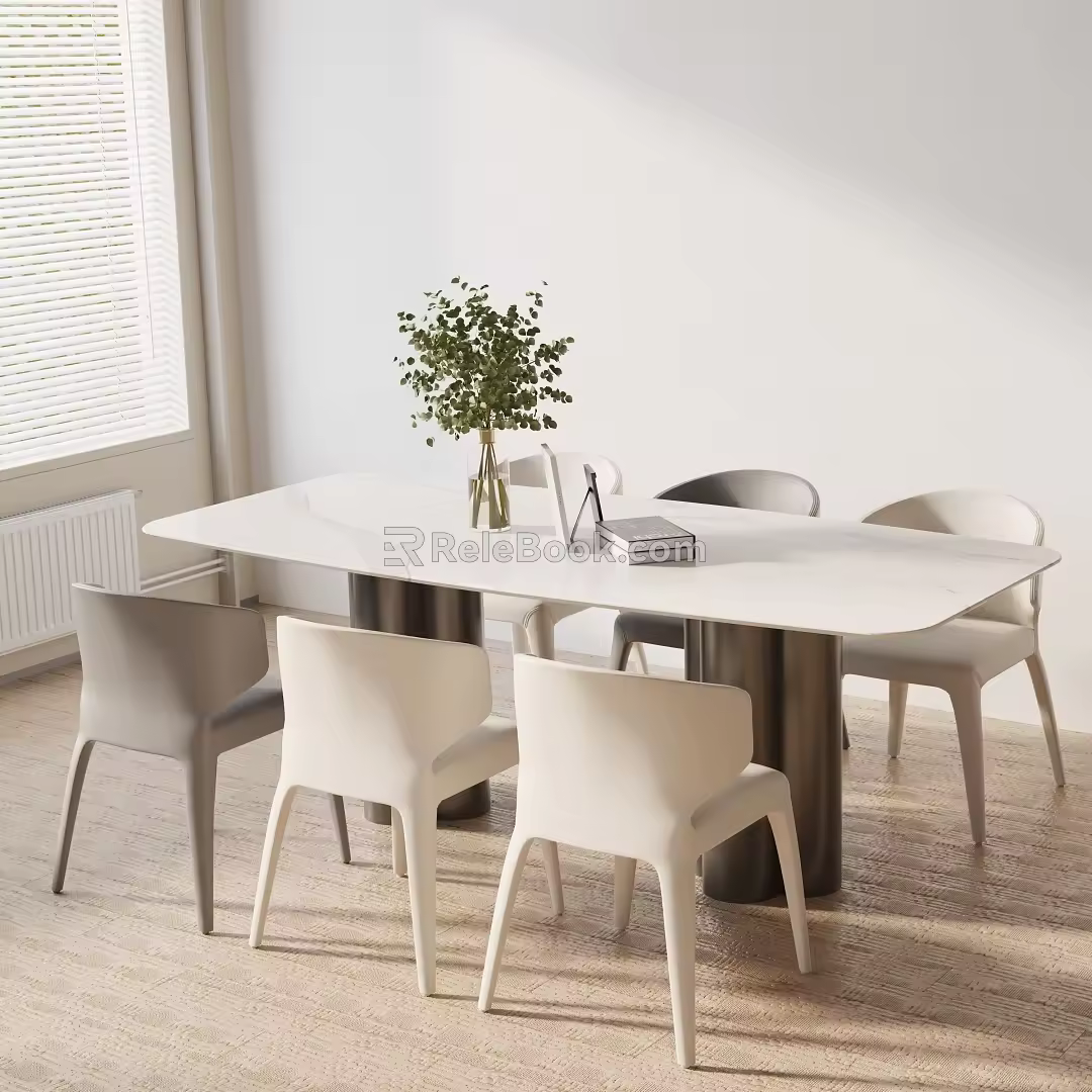 Modern table combination 3d model