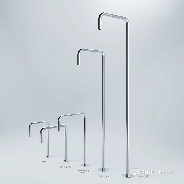 Modern Kitchen Faucets With Sleek Stainless Steel Design Durable Build And Contemporary Style 3d model 