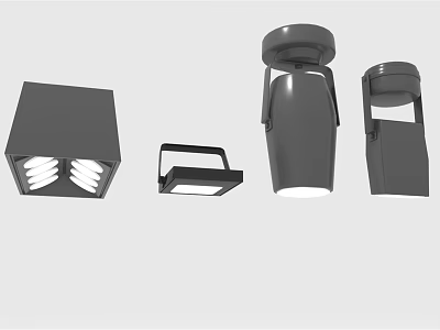 Modern Indoor Lighting Fixtures With Square Cylindrical And Wall Mounted Designs 3d model