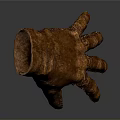 Durable Vintage Handcrafted Leather Glove With Stitched Details And Classic Design