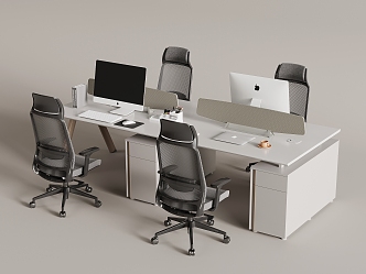 15 Office Desk Modern Card Position Office Desk Position 3d model