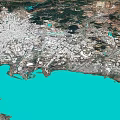 Aerial Planning of Urban City Layout with Water Bodies Road Networks and Buildings
