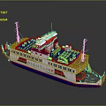 Wight Link White And Blue Ferry Water Transport Vessel With Upper Deck